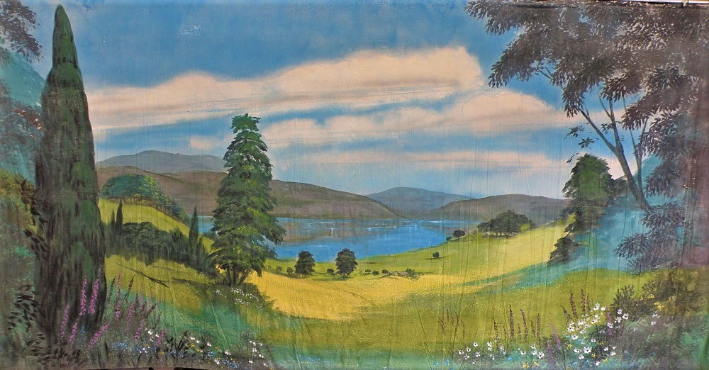 Thoroughly Theatre Countryside Calico Theatre Backcloth is commonly used for Forest, Lake, Fields, Countryside, France, Corn, Crops, Farm Land, England, English Countryside, Oxfordshire, Carousel