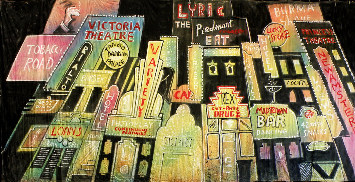 Time Square Calico Theatre Backcloth | Thoroughly Theatre