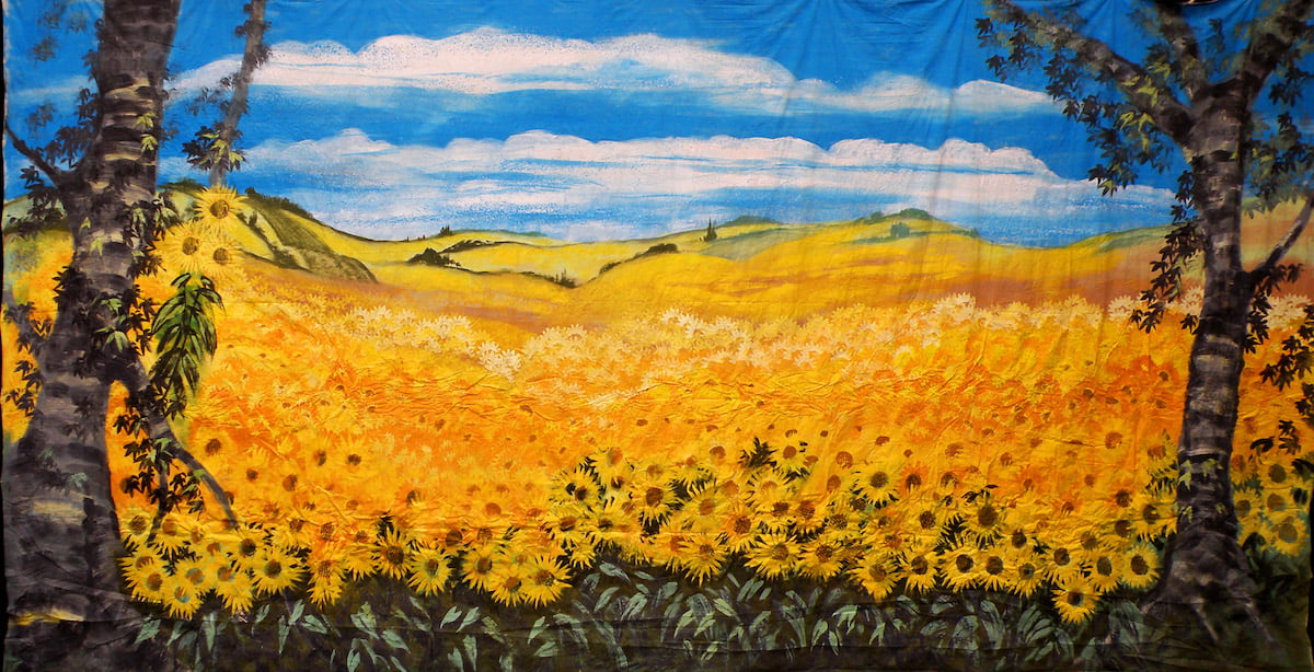 Sunflowers Canvas Theatre Backcloth | Thoroughly Theatre