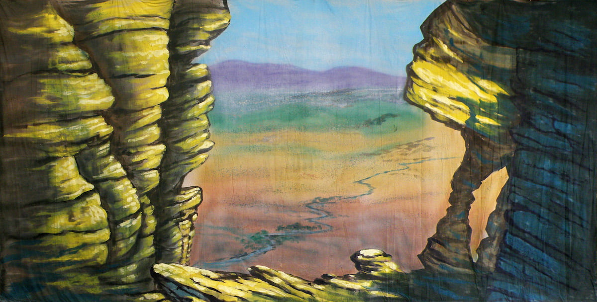 Mountains Pass Canvas Theatre Backcloth | Thoroughly Theatre