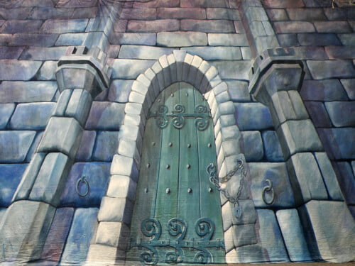 Gates Of Giants Castle Canvas Theatre Backcloth | Thoroughly Theatre