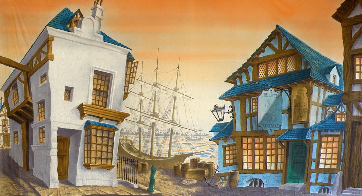 Outside The Mermaids Cave Calico Theatre Backcloth | Thoroughly Theatre