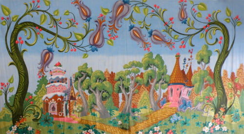 Munchkinland Calico Theatre Backcloth | Thoroughly Theatre