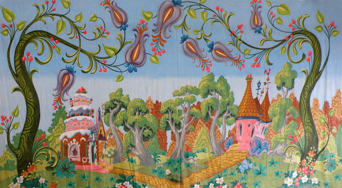 Munchkinland Calico Theatre Backcloth | Thoroughly Theatre