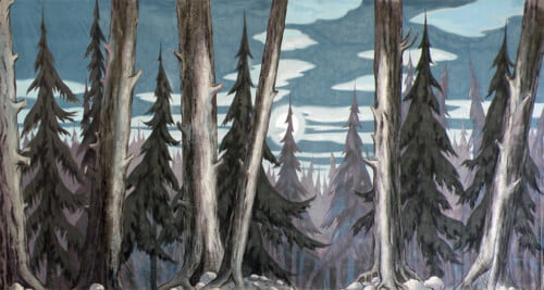 Lion Forest Calico Theatre Backcloth | Thoroughly Theatre