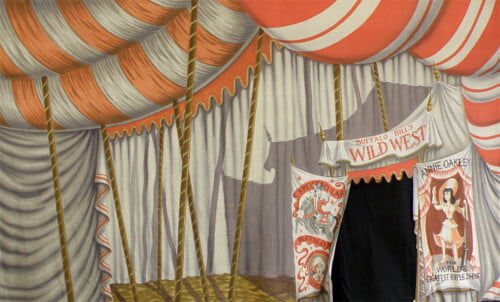 Exterior Circus Tent Calico Theatre Backcloth | Thoroughly Theatre