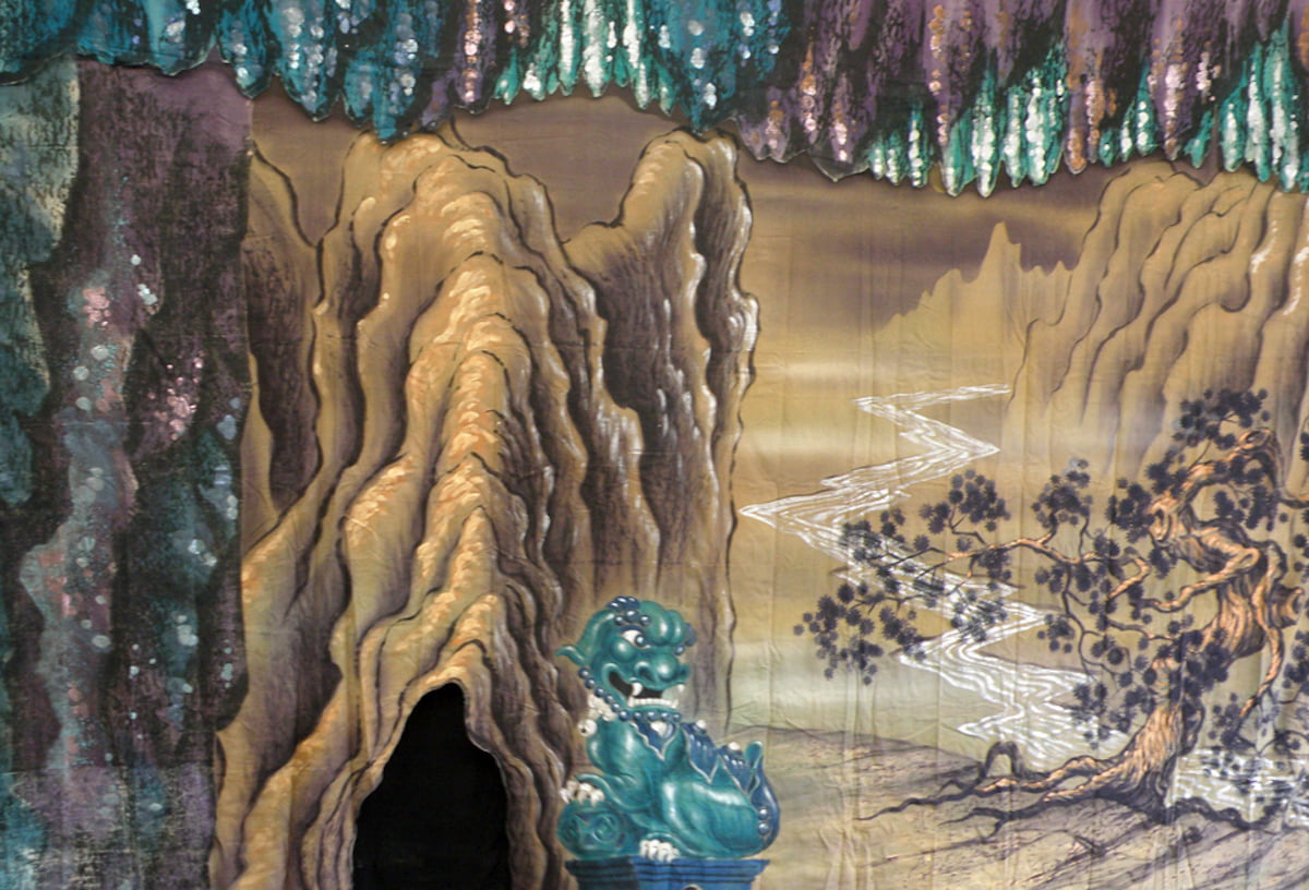 Exterior Cave Calico Theatre Cutcloth | Thoroughly Theatre