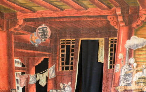 Twankeys Laundry Calico Theatre Cutcloth | Thoroughly Theatre