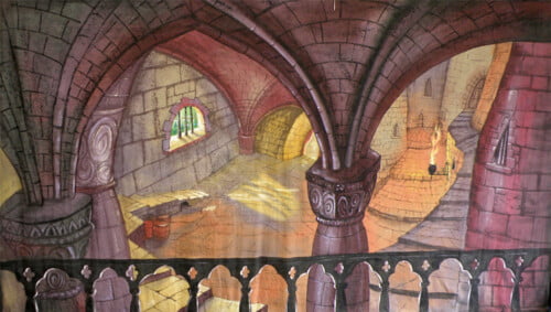 Corridor Inside The Castle Canvas Theatre Backcloth | Thoroughly Theatre