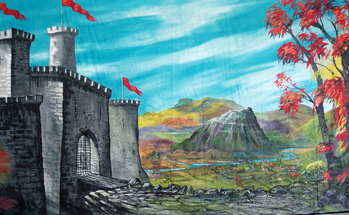 Outside The Castle Canvas Theatre Backcloth | Thoroughly Theatre