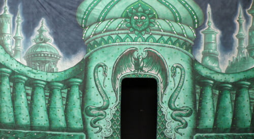 Emerald City Gates Canvas Theatre Cutcloth | Thoroughly Theatre