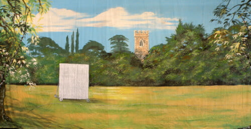 Park With Cricket Screen Canvas Theatre Backcloth | Thoroughly Theatre