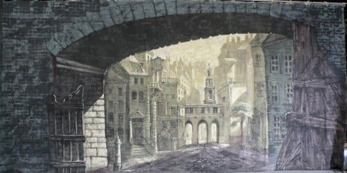 Oliver Street Canvas Theatre Backcloth | Thoroughly Theatre