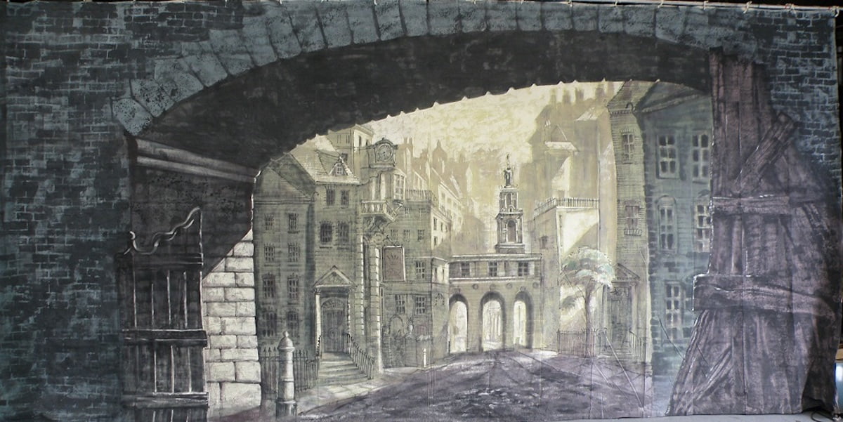 Oliver Street Canvas Theatre Backcloth | Thoroughly Theatre